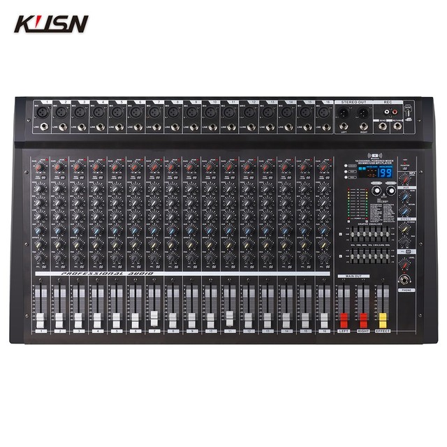 16 Channel 99 DSP 2x400W 8 Ohm Amplifier Mixer Bluetooth USB Digital Professional Powered Audio Mixing Console Soundcraft Mixer