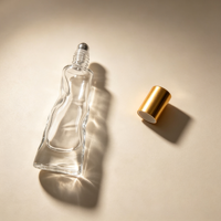 Vente directe d'usine, flacon à bille en verre transparent vert de 10 ml, impression de logo, style multicolore pour parfum et cosmétiques