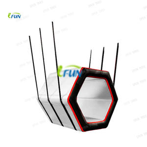 Parc de trampolines, tapis d'air pour plateau de fromage, parcours d'obstacles gonflable Ninja Warrior, matériau Drop Stitch de 10 cm d'épaisseur, certifié EN14960 - Product Image 5