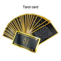 Cartes Oracle de Tarot estampées d'or exquis de haute qualité pour la méditation de Divination Design Original usine papier d'or en gros