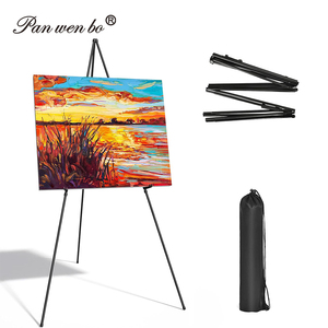 Chevalet d'artiste pliable et réglable en métal, support trépied pour toile, panneaux de mariage et affiches - Product Image 1