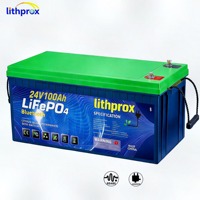 Batterie LiFePO4 à décharge profonde pour stockage domestique 25.6V 100AH Grade A 6000+ cycles BMS intelligent RS485 Prise Anderson CE RoHS IP67 OEM ODM