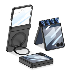 GKK magnetic Simple Design Full-Body <b>PC</b> 360 rotating <b>stand</b> Protection Shockproof Waterproof Pure Color Case for Z Flip 7 - Product Image 3