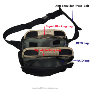 Tas Pinggang <span class=keywords><strong>Anti</strong></span> Hacking 4L dengan Pelindung Radiasi EMF 5G, Tahan Air, Ritsleting, dan Perlindungan RFID, Dilengkapi Perisai Faraday - Product Image 3