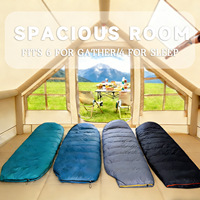 Tente gonflable de luxe pour le glamping, tente en coton imperméable pour l'extérieur, grand espace, lodge de camping familial