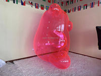 Ours gonflable transparent en PVC double couche au design incroyable pour la publicité