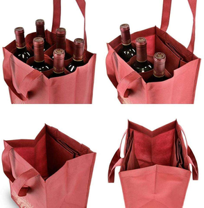Bolsas de Compras Medianas Reutilizables, Bolsa para Vino con Asas, Personalizada, Ecológica, Sin PP, Tejida, con Asas con Diseño Personalizado, Reciclable - Product Image 4