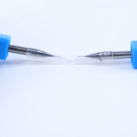 Micro End Mill 0.25mm 2 Flute Solid Carbide Flat Square End CNC Milling Cutter untuk Pemesinan Mikro PCB Presisi