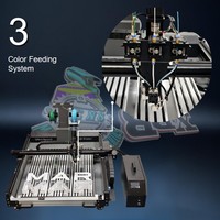 Format besar Triple Extruders 800*800*100mm FDM pencetak 3D untuk saluran huruf dan membuat tanda