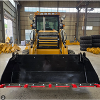Chargeuse-pelleteuse tout-terrain multifonctionnelle 4x4 avec chargeur frontal et pelle arrière intégrés, livraison directe d'usine