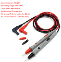 Digital Multimeter with Universal Probe Pointer Silicone Test Cable 1000V/10A/20A Current Voltage Pen Electronic Components