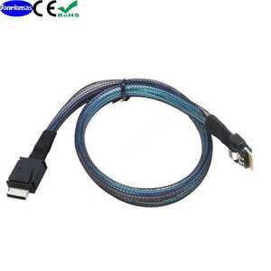 สาย MINI SAS SFF 8611ไปยัง8654 4i สายเคเบิลเซิร์ฟเวอร์ข้อมูลสีดำ0.5เมตร - Product Image 5