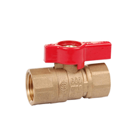 Válvula de bola de latón de 600 PSI con rosca NPT hembra para gas natural, válvula de cierre de 3/8", 1/2", 3/4", 1"