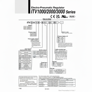 SMC Pneumatics ITV1030-311N2 Régulateur électro-pneumatique Équipement électrique - Product Image 1