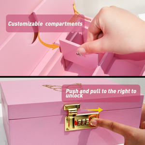 Vassoio di bambù con coperchio più scomparti, scatola di stoccaggio di bloccaggio, accessori per l'organizzazione del tabacco - Product Image 4