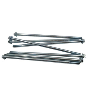 Pernos hexagonales de brida de acero al carbono galvanizado M8*215, resistentes al óxido, estándar ASME/GB, fijación de eje de 8 mm para soporte de generador - Product Image 2