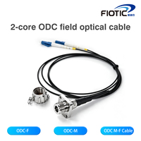 Câble optique ODC 2 fibres, étanche pour extérieur, câble à fibres optiques multicoeurs, assemblage prise et fiche industrielle pour utilisation FTTH