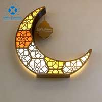 Lumière LED géante en forme de croissant de lune islamique Anpu Lighting, en ABS, étanche pour l'extérieur, décoration de chambre et de mosquée pour le festival du Ramadan