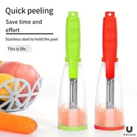 Multifunctionele 3-in-1 handmatige plastic schilmes voor het schillen/schredderen van loofah, limoen, fruit en groenten voor thuisgebruik
