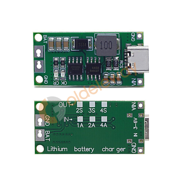 Multi Cell 2S 3S 4S Type C 8.4V 12.6V 16.8V Step Up Boost LiPo Polymer Li-Ion Charger 18650 Lithium Battery Charger Module