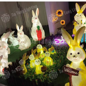 Lámpara decorativa con forma de conejo IP65, lámpara con motivo paisajístico para decoración de parques, eventos y festividades. - Product Image 2