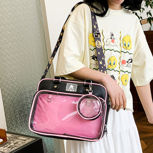 Itabag กระเป๋าสะพายไหล่สีใสแบบทำมือกระเป๋านักเรียนญี่ปุ่นน่ารักๆสำหรับโชว์หมุดอะนิเมะ - Product Image 6