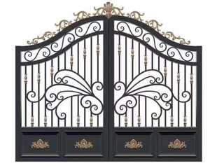 Porte double en aluminium avec technologie résistante à l'usure, décoration minimaliste de style central-asiatique, motif personnalisé, automatisation du moteur - Product Image 4