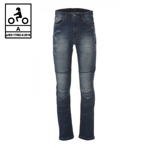 Jean moto certifié Carbide TORIN CE avec fibre aramide Blue Stonewash 34 - Product Image 1