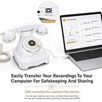 Téléphone rétro personnalisé avec fonction de message vocal et d'enregistrement, téléphone antique pour livre d'or audio