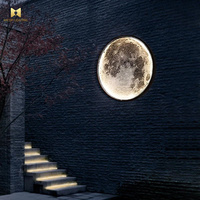 Dimmable Intérieur Mur Monté Plafonnier Creative Chevet Rond Décoration Moderne Led Lune Appliques Murales