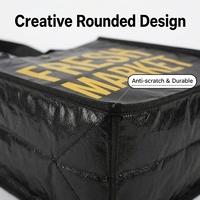 Sac fourre-tout écologique en non-tissé laminé, fond arrondi, matériau PP, impression personnalisée, imperméable, sac cadeau souvenir