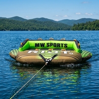 Bateau gonflable tractable pour 4 personnes en PVC pour sports nautiques, 290x180x76cm, avec garantie d'un an
