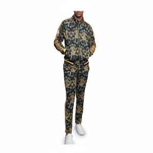 ชุดวอร์มเข้ารูปสำหรับผู้ชายชุดวอร์มสีทึบแขนยาวระบายอากาศได้ดี - Product Image 1