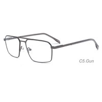 Lunettes d'ordinateur rectangulaires tendance anti-lumière bleue, lunettes de lecture en métal rectangulaires à vendre