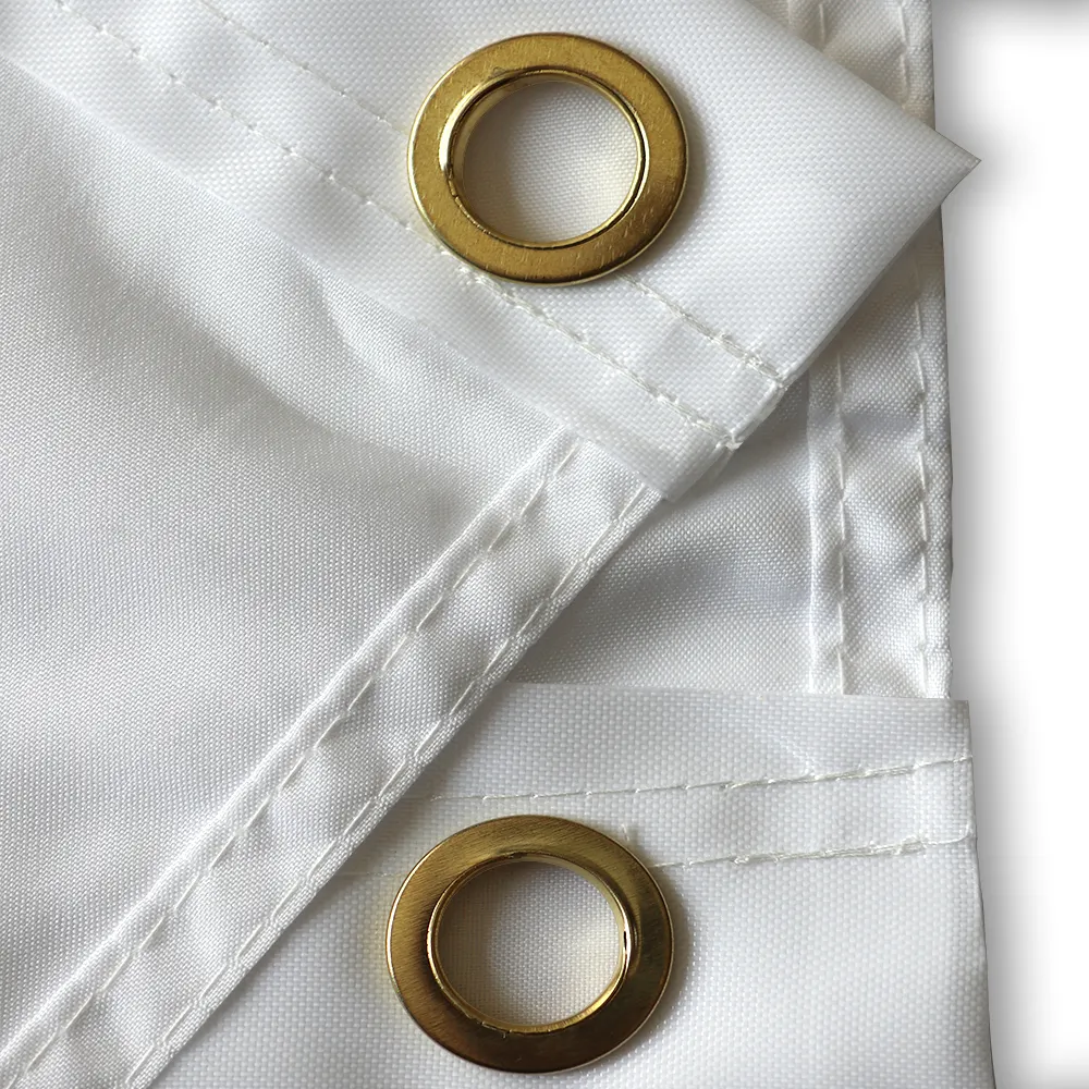 Drapeau blanc uni imprimé par sublimation 100% polyester de toute taille