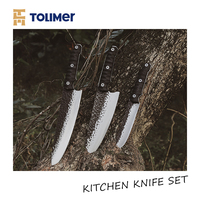 Couteau de cuisine multifonction en acier inoxydable pour la forge, manche en fibre composite rivetée, qualité supérieure, couteau utilitaire de 5,5 pouces TOLIMER
