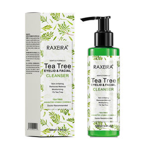 Nettoyant moussant pour le visage et les <span class=keywords><strong>paupières</strong></span> à l'arbre à thé, formule douce et non irritante, nettoyage en profondeur, vente en gros, 100 ml - Product Image 1