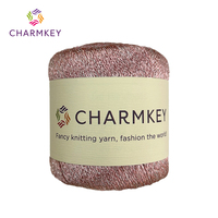Metallic Yarns 3.6NM Good Quality Hollow Glitter Yarn 100% Polyester Fancy Soft Yarn Yarn for Hand Knitting