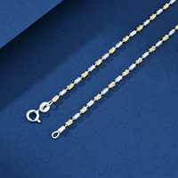 TIANYIDA Boutique Bijoux italiens Collier chaîne en perles d'olive en argent sterling 925 Collier plaqué or brillant de luxe