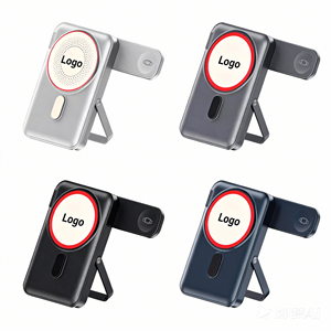 新型15W磁気ベルト式ワイヤレス充電スタンド＆ホルダー、高速バンク、双方向充電対応、モバイルウォッチ薄型機能搭載 - Product Image 2