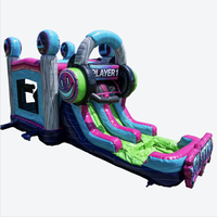 GLITCH FUN BOUNCE Combo Inflable de PVC para Videojuegos al Aire Libre