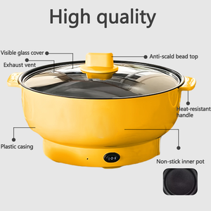 Cuisinière à riz électrique multifonctionnelle avec cuve antiadhésive et fonction hot pot, puissance 800W, usage domestique et hôtelier, capacité 2L - Product Image 3