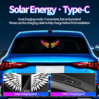Auto Solar-LED-Warnleuchte mit Windschutzscheiben-Saugnapf, Dekorative Blitzlampe mit Lichtsensor und Mehreren Modi