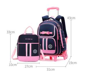 Ensemble de sacs à dos à roulettes pour enfants de la province de l'école primaire, sac à dos coulissant à double usage réduisant la charge - Product Image 2