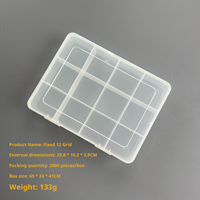 Boîte de rangement pliable transparente en PP avec séparateurs ajustables, multifonctionnelle pour pierres précieuses, artisanat, moulage et découpe