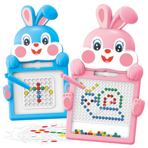 2023 магнитная доска для рисования с ручкой и бусинами Монтессори развивающая Грибная головоломка для ногтей игрушка для детей - Product Image 1