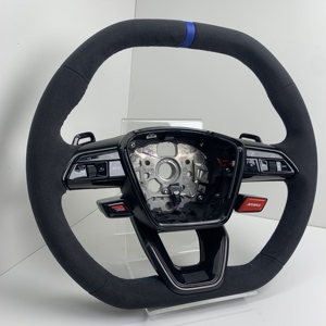 Volant en Suède Personnalisé Nouveau Style Compatible avec <span class=keywords><strong>Audi</strong></span> A1 A3 A4 A5 A6 A7 RS R8 RS3 C7 Q5 Q7 S3 8V B8 B9 S4 <span class=keywords><strong>Q3</strong></span> Q8 TT - Product Image 2