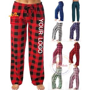 جميع أنحاء الطباعة على الطلب النساء الجاموس منقوشة بيجامة السراويل الأسرة عيد الميلاد منامة السراويل الرقمية المطبوعة أسفل منقوشة ملابس النوم - Product Image 6