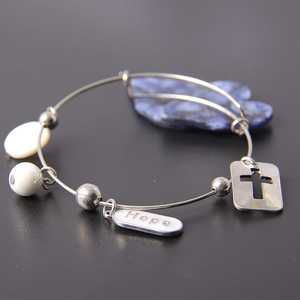 V & R brazalete idiota de aleación de <span class=keywords><strong>Pandora</strong></span> 3pcs un conjunto shell/ALA/Cruz colgantes rodio <span class=keywords><strong>pulsera</strong></span> <span class=keywords><strong>ajustable</strong></span> conjunto - Product Image 5