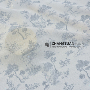 <span class=keywords><strong>Tissu</strong></span> en Chiffon Imprimé à la Feuille d'Argent pour Robe Femme, <span class=keywords><strong>Tissu</strong></span> Toile de <span class=keywords><strong>Jouy</strong></span> - Product Image 3